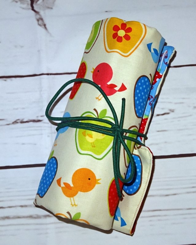 Rollmäppchen Stiftetasche Häkelnadel Utensilo nähen mit Schnittmuster - Bild 3