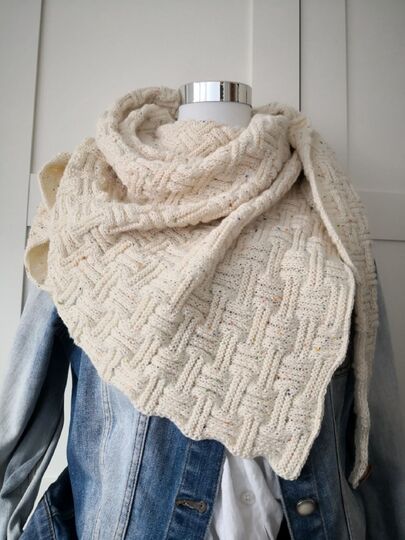 Cestino - gestricktes Tuch in 3 Formen + Babydecke / Plaid möglich