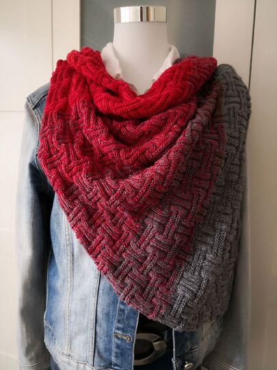 Cestino - gestricktes Tuch in 3 Formen + Babydecke / Plaid möglich