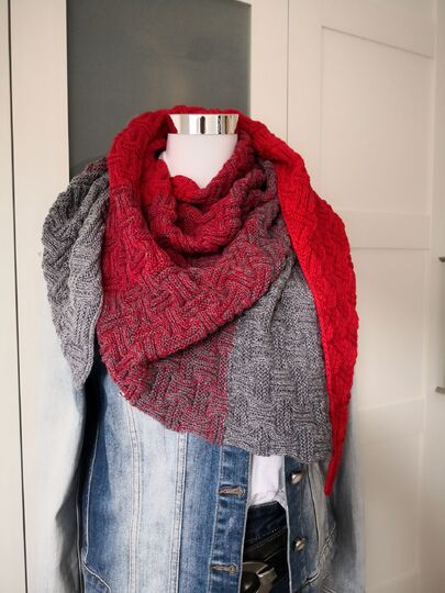 Cestino - gestricktes Tuch in 3 Formen + Babydecke / Plaid möglich