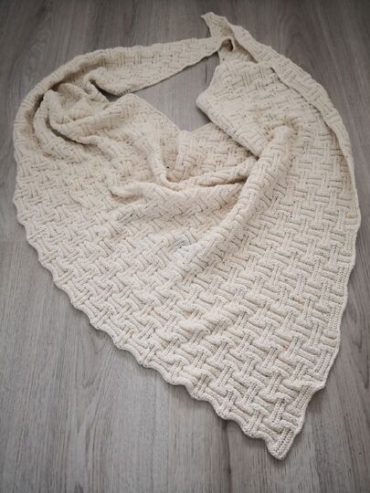 Cestino - gestricktes Tuch in 3 Formen + Babydecke / Plaid möglich