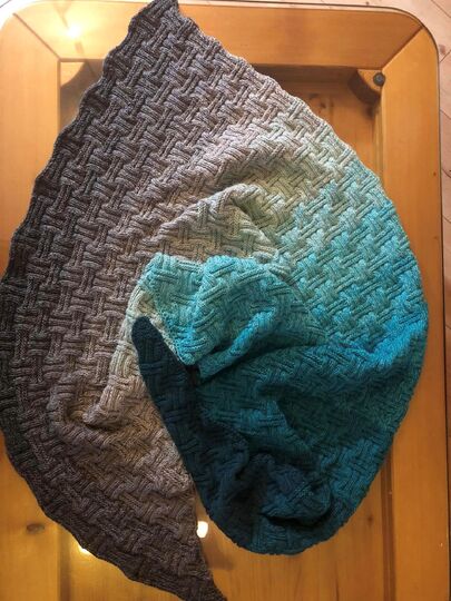 Cestino - gestricktes Tuch in 3 Formen + Babydecke / Plaid möglich