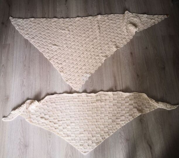 Cestino - gestricktes Tuch in 3 Formen + Babydecke / Plaid möglich