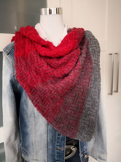 Cestino - gestricktes Tuch in 3 Formen + Babydecke / Plaid möglich