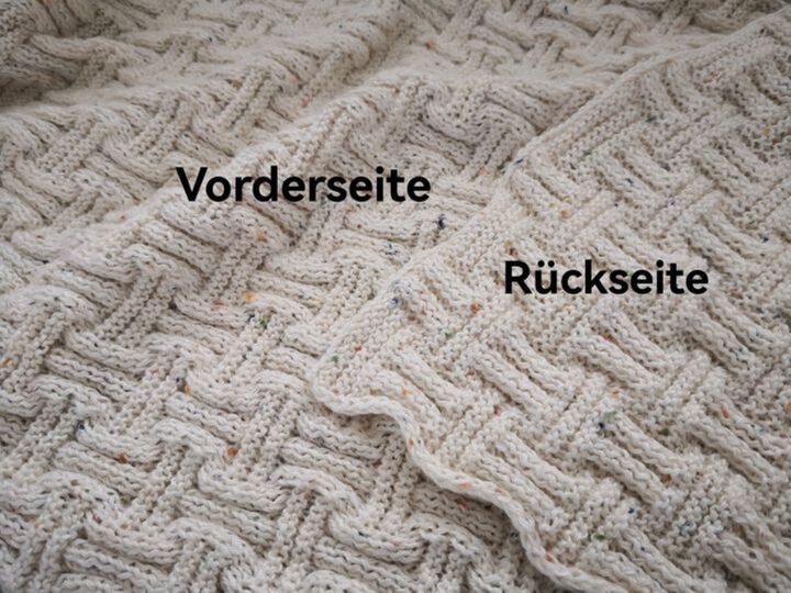 Cestino - gestricktes Tuch in 3 Formen + Babydecke / Plaid möglich
