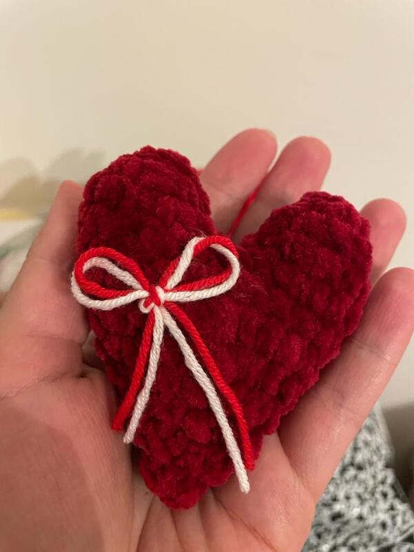 Fluffy Plush PDF Heart Crochet Pattern for Valentines Christmas tree - Image 7