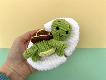 Turtle Crochet pattern - Amigurumi turtle in egg pattern - English PDF
