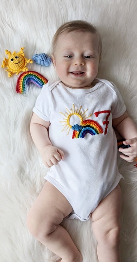 Rainbow  crochet pattern, easy crochet rainbow