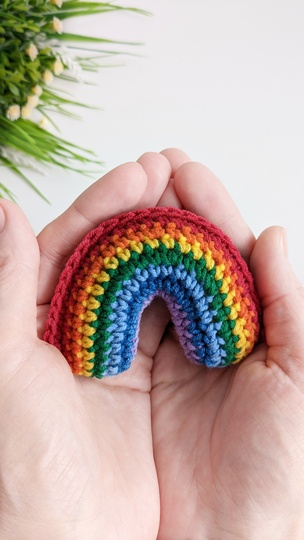 Rainbow  crochet pattern, easy crochet rainbow