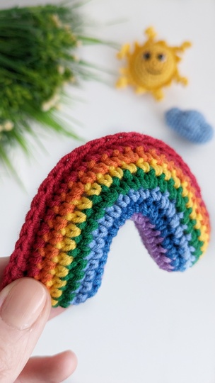 Rainbow  crochet pattern, easy crochet rainbow