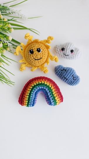 Rainbow  crochet pattern, easy crochet rainbow