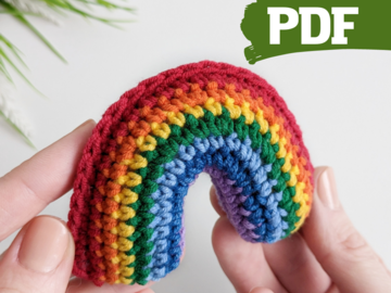 Rainbow crochet pattern, easy crochet rainbow