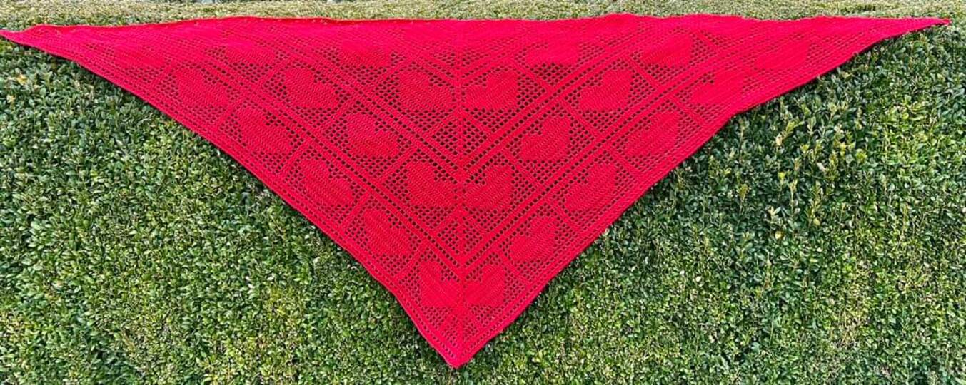 Häkelanleitung Tuch Heartbreaker