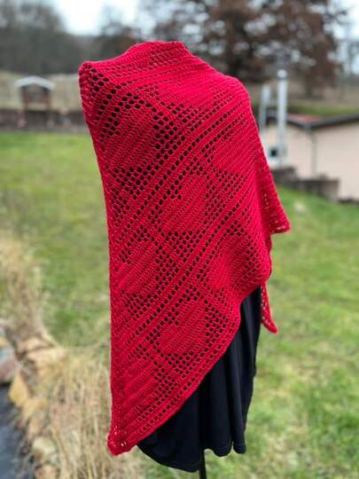 Häkelanleitung Tuch Heartbreaker