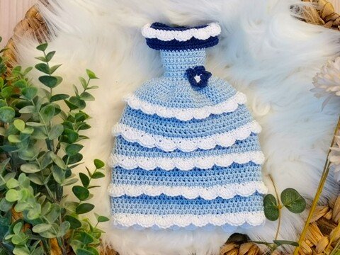 "DOMINIQUE" Dress for fashion dolls - crochetpattern