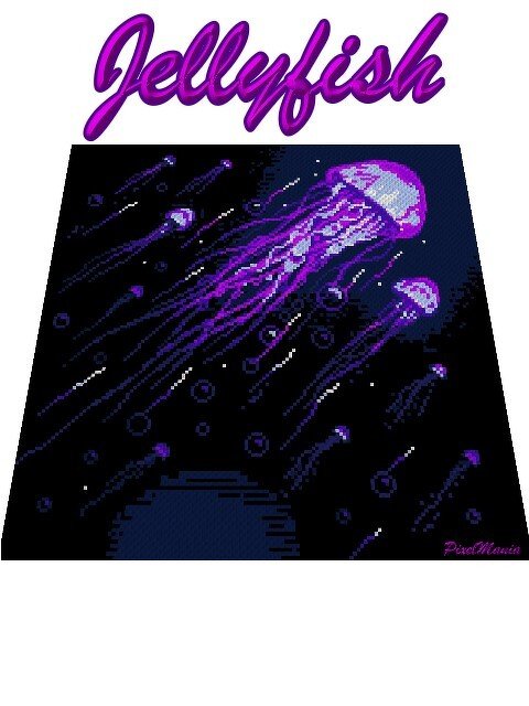 JELLYFISH - pattern for c2c crochet blanket