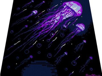 JELLYFISH - pattern for c2c crochet blanket