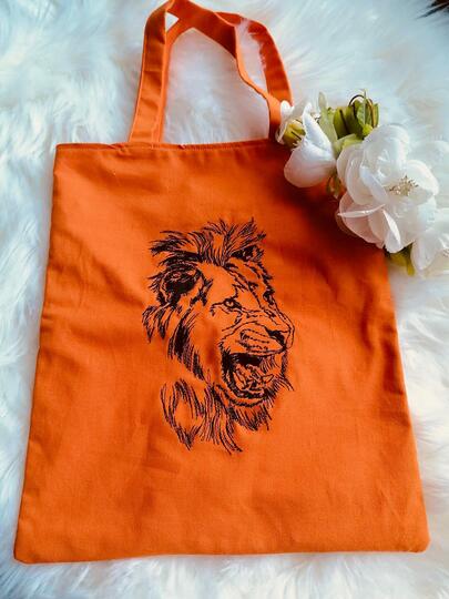 Löwe im Doodle Stil, Stickdatei von Stickzebra