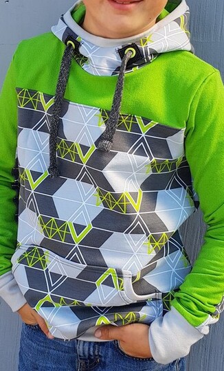 Hoodie Kinder – E-Book Schnittmuster Gr. 74-176 – dein Paco #124