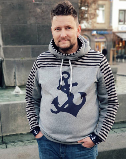 Hoodie Herren – E-Book Schnittmuster Gr. XS-4XL- sein Paco #128