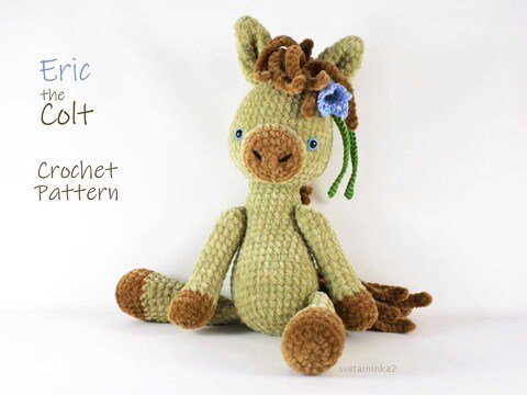 Crochet Horse Pattern Crochet Plush Pattern Amigurumi Horse Colt Foal Pony