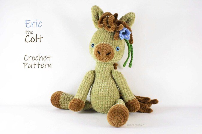 Crochet Horse Pattern Crochet Plush Pattern Amigurumi Horse Colt Foal Pony