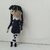 Goth girl, crochet doll, soft