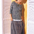Schlammfarbener Pulli mit Ajourmuster und Netzmusterpasse