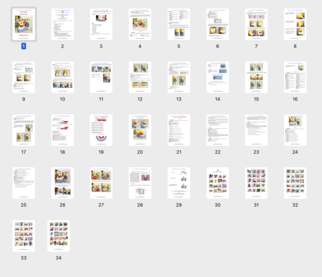 K099 Little Tigers Boy and Girl toys - Amigurumi animal - by Zabelina