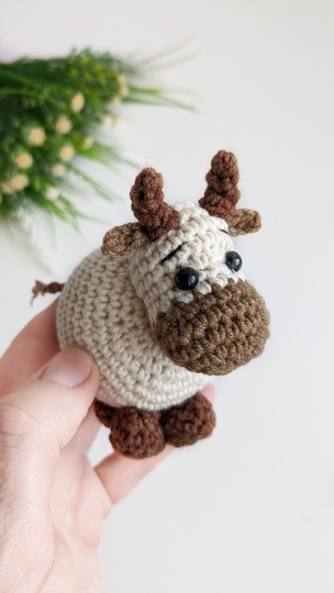 Cow crochet pattern, amigurumi cow easy crochet pattern