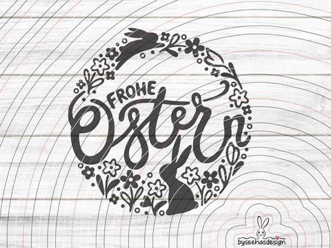 Frohe Ostern Plotterdatei SVG DXF