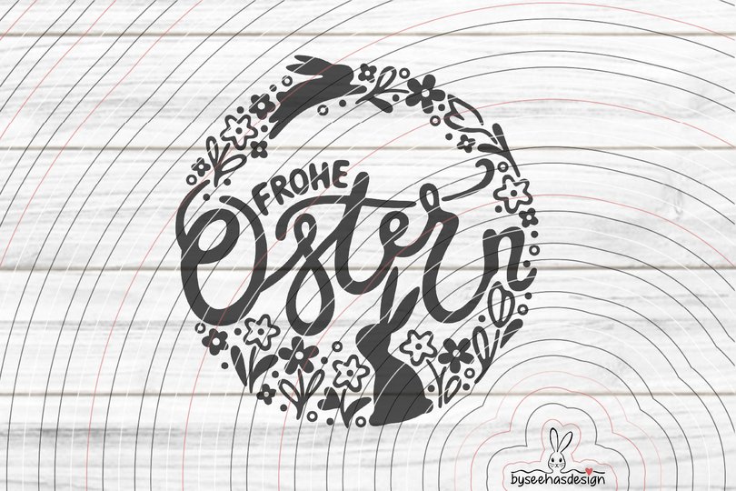 Frohe Ostern Plotterdatei SVG DXF
