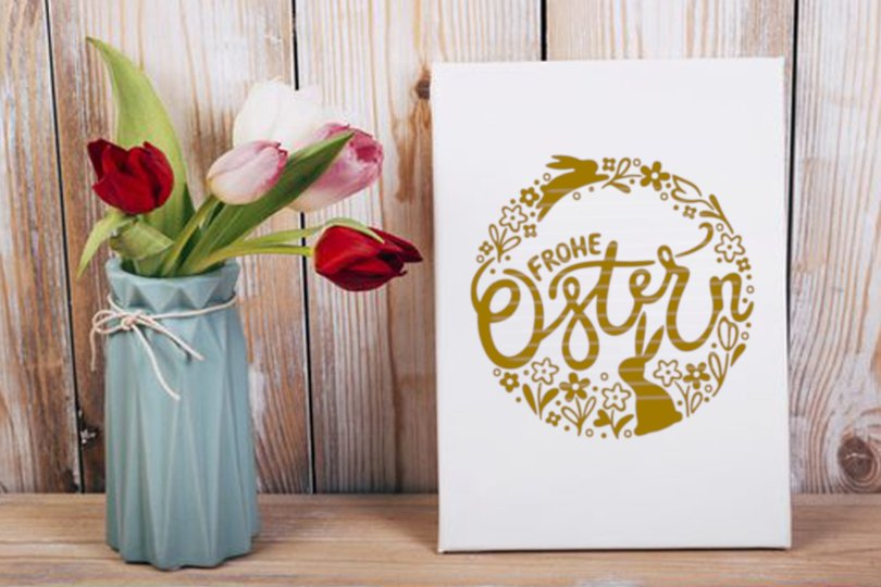 Frohe Ostern Plotterdatei SVG DXF