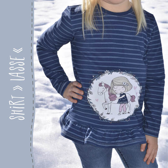 Shirt "LASSE" Kids (110-164 je 3 Weiten) - Schnittmuster und Anleitung