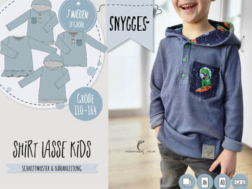 Shirt "LASSE" Kids (110-164 je 3 Weiten) - Schnittmuster und Anleitung