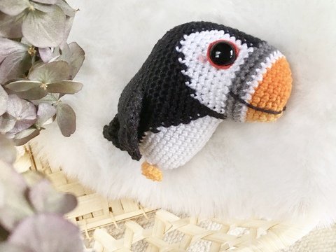 Häkelanleitung Papageitaucher Pico - ohne Annähen