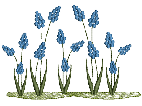 Stickdatei Traubenhyazinthen kleines SET