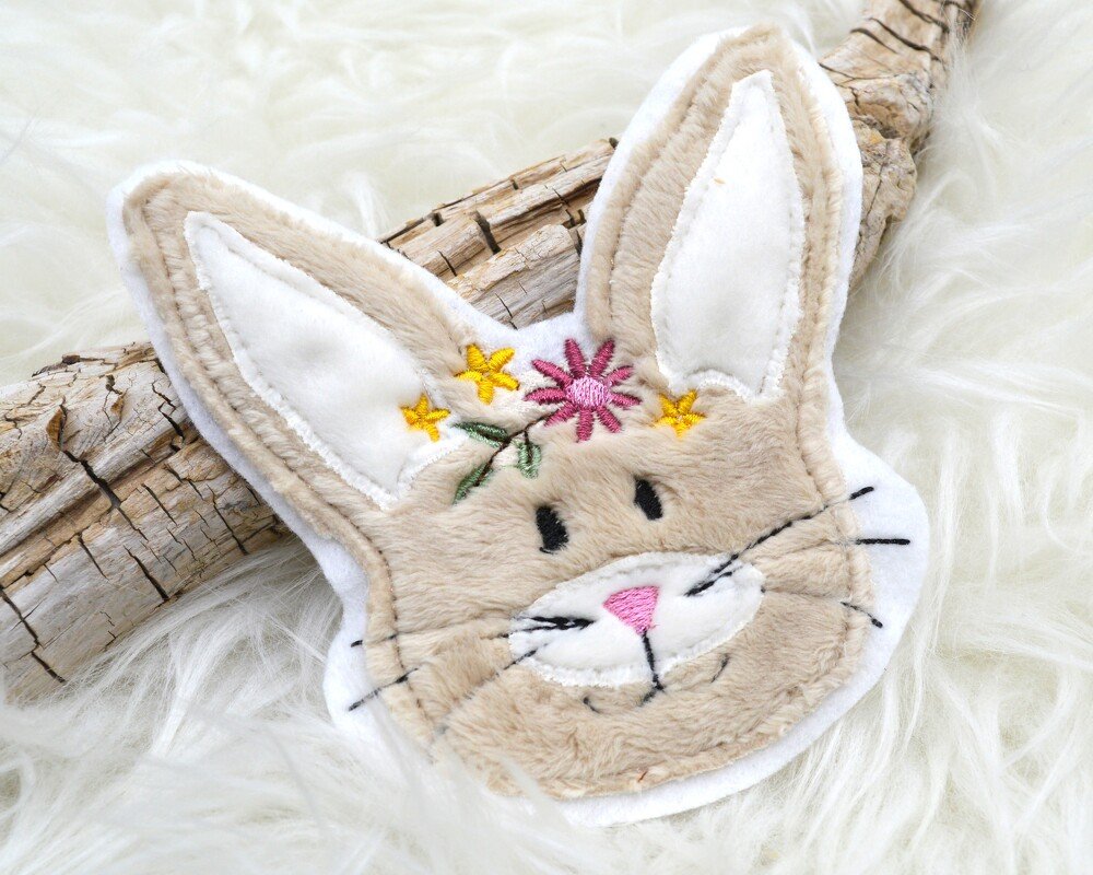 Stickdatei Hase Hasenkopf doodle Applikation - Bild 3