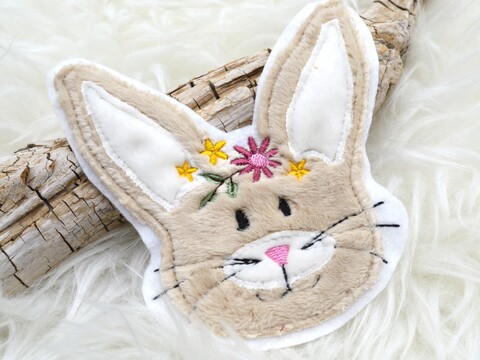 Stickdatei Hase Hasenkopf doodle Applikation