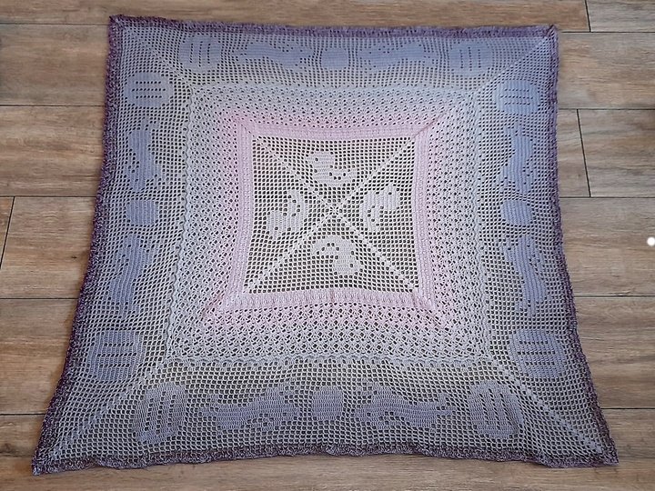 Häkelanleitung Mitteldecke "Osterzeit" - klein und groß