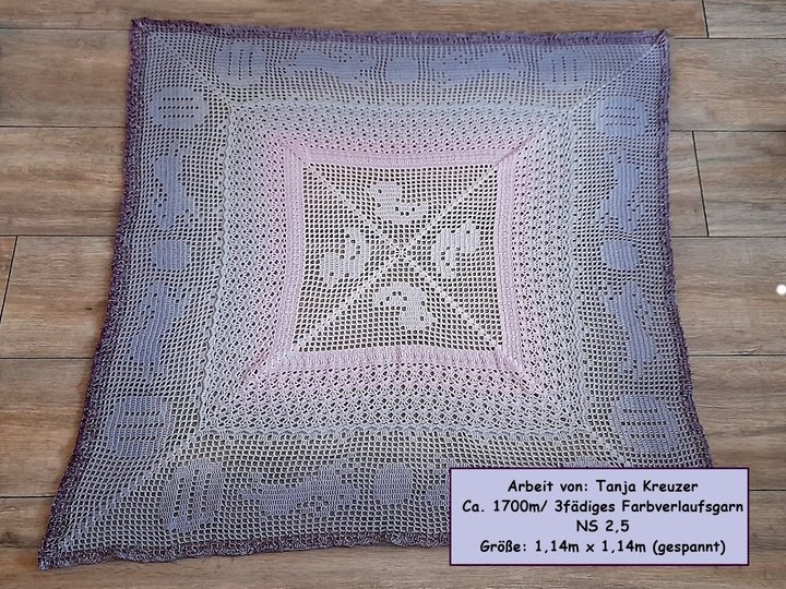 Häkelanleitung Mitteldecke "Osterzeit" - klein und groß