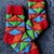 Kindersocken Gr. 28/29 mit Dreiecken aus verkürzten und verlängerten Reihen