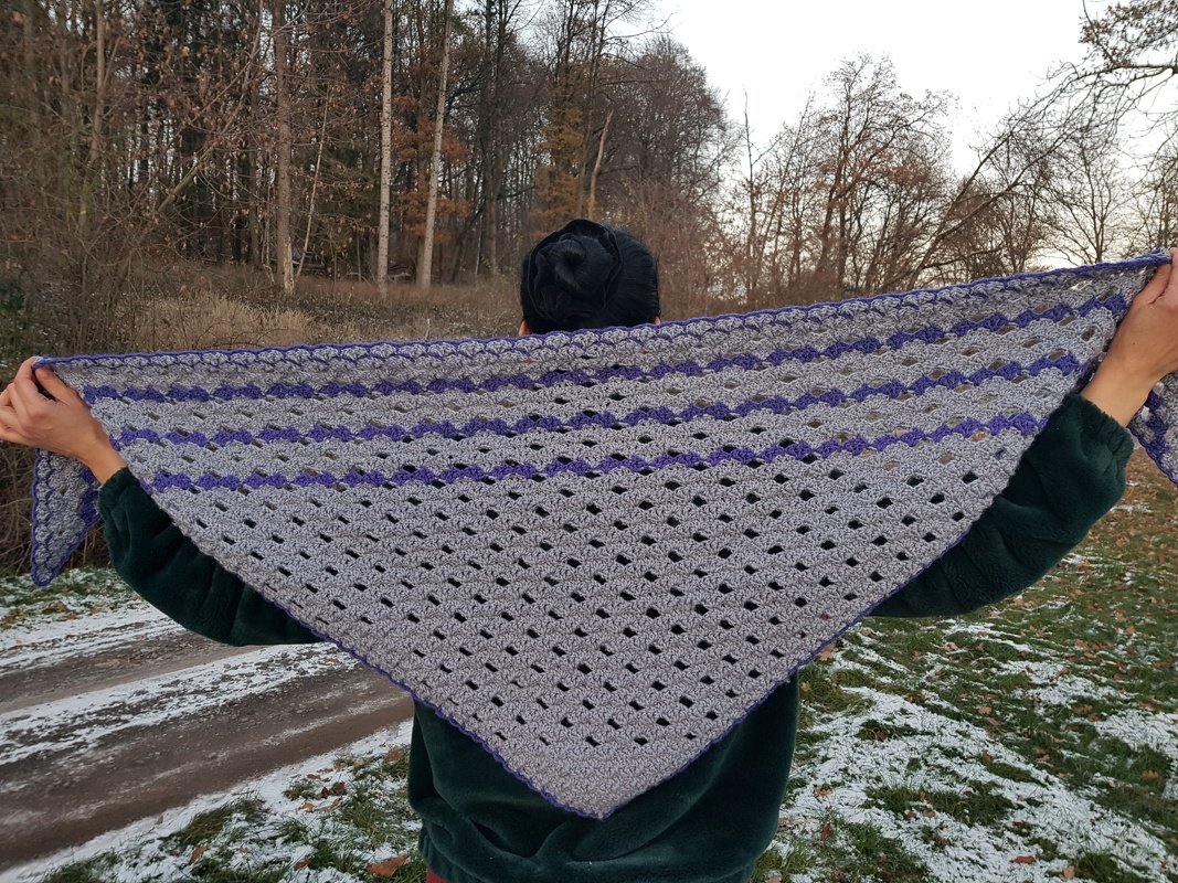 Tuch Lavendelgrau - Bild 4