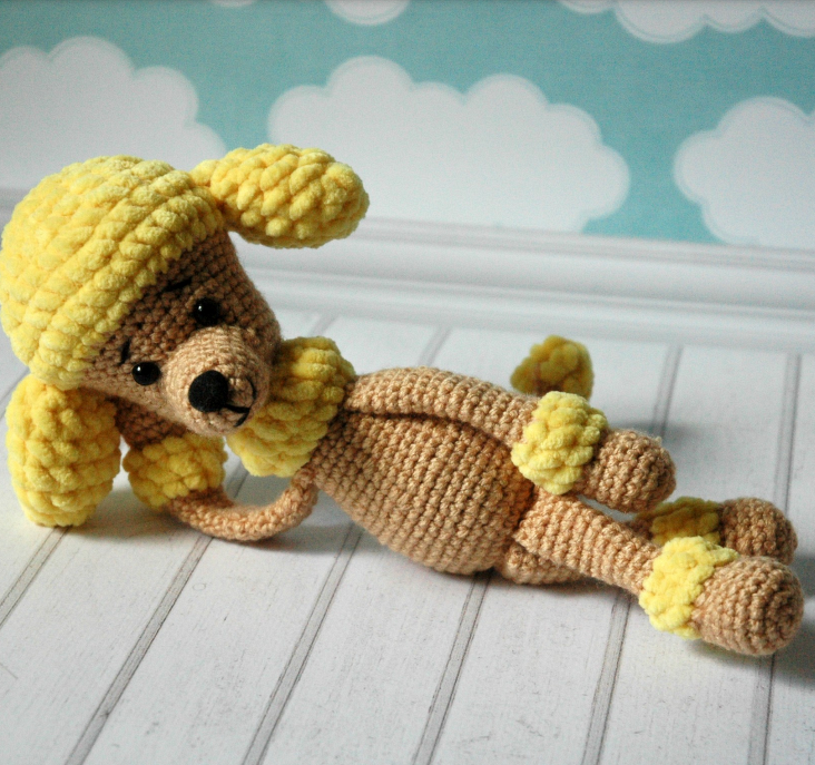 Pudel Amigurumi Hund Häckeln Garn Spielzeug - Bild 2