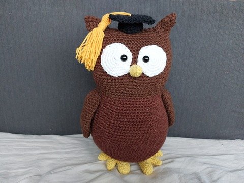 Akademikerhut Bachelorhut Akademikereule Amigurumi