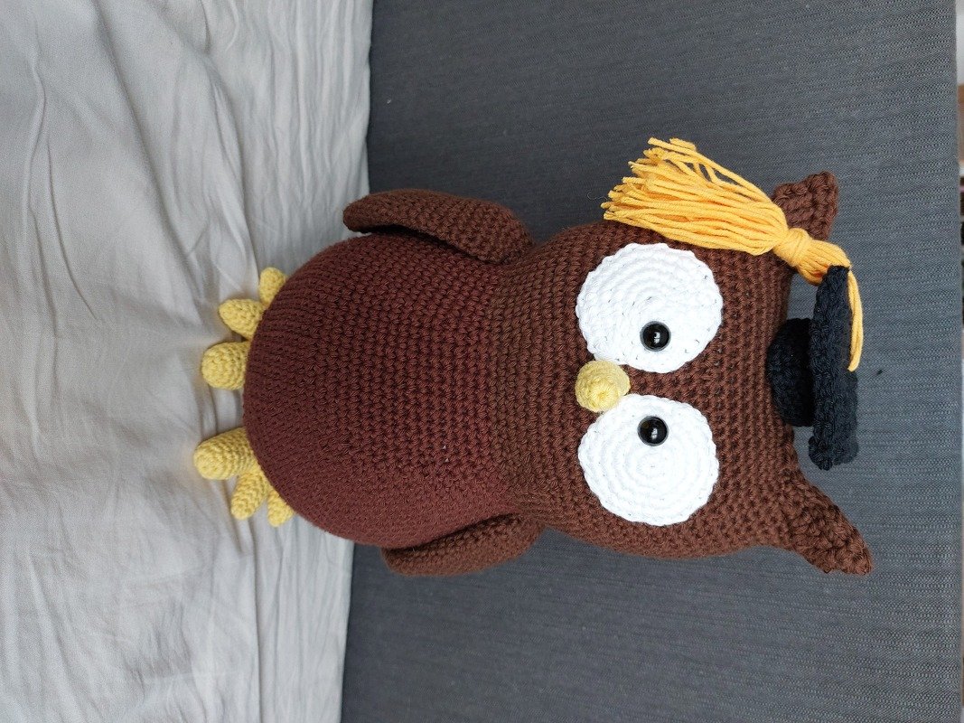 Akademikerhut Bachelorhut Akademikereule Amigurumi - Bild 2