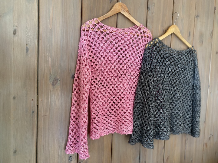 Leichtes Häkelshirt TRAVEL - nahtlos - 7 Größen