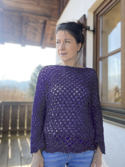 Leichtes Häkelshirt TRAVEL - nahtlos - 7 Größen