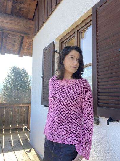 Leichtes Häkelshirt TRAVEL - nahtlos - 7 Größen