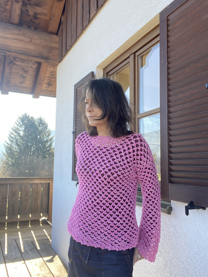 Leichtes Häkelshirt TRAVEL - nahtlos - 7 Größen